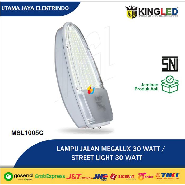 Lampu Jalan 30 Watt / Street Light LED Sensor Cahaya KINGLED - MURAH