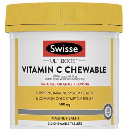 SWISSE ULTIBOOST VITAMIN C CHEWABLE TABLETS 500MG ISI 110 TABLETS 310 DV3120DXS