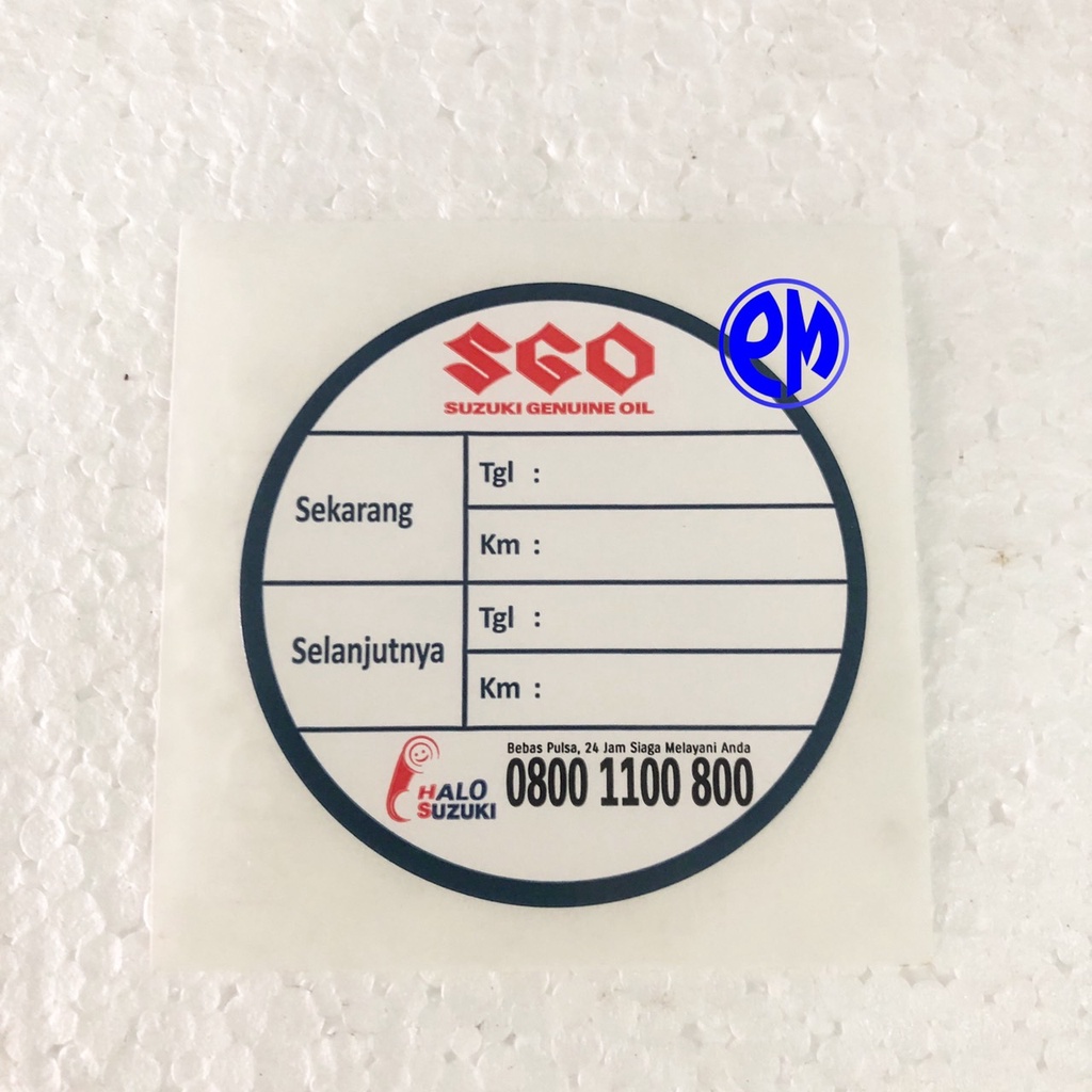 (10PCS) KARTU STIKER GANTi OLI SGO ECSTAR MURAH KILOMETER