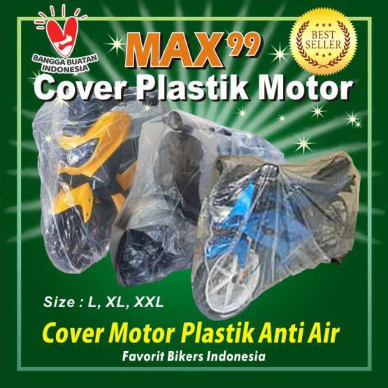 SARUNG COVER MOTOR PLASTIK DISPOSABLE ANTI AIR DEBU SELIMUT MOTOR PLASTIK