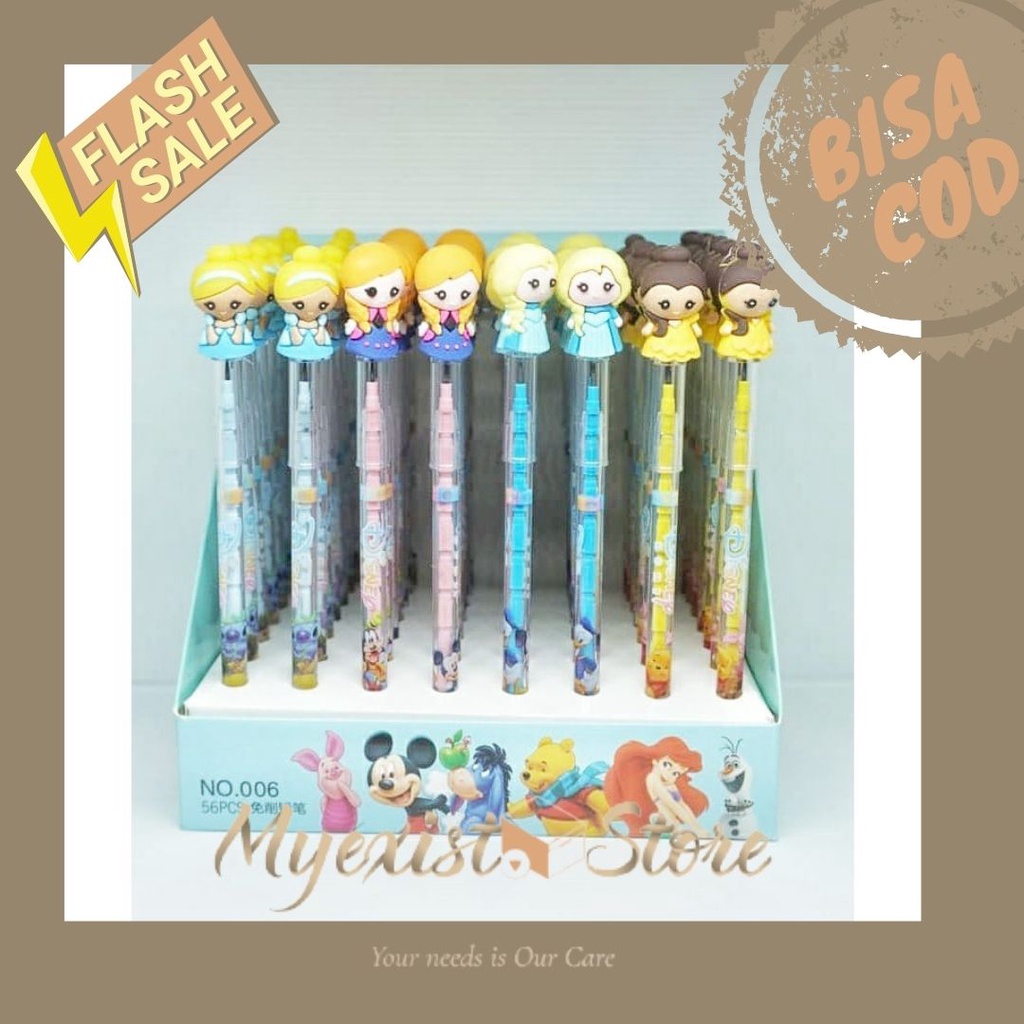

PENSIL SUSUN PRINCESS DISNEY BERKARAKTER ALAT TULIS IMUT LUCU TERMURAH READY COD -IVN301