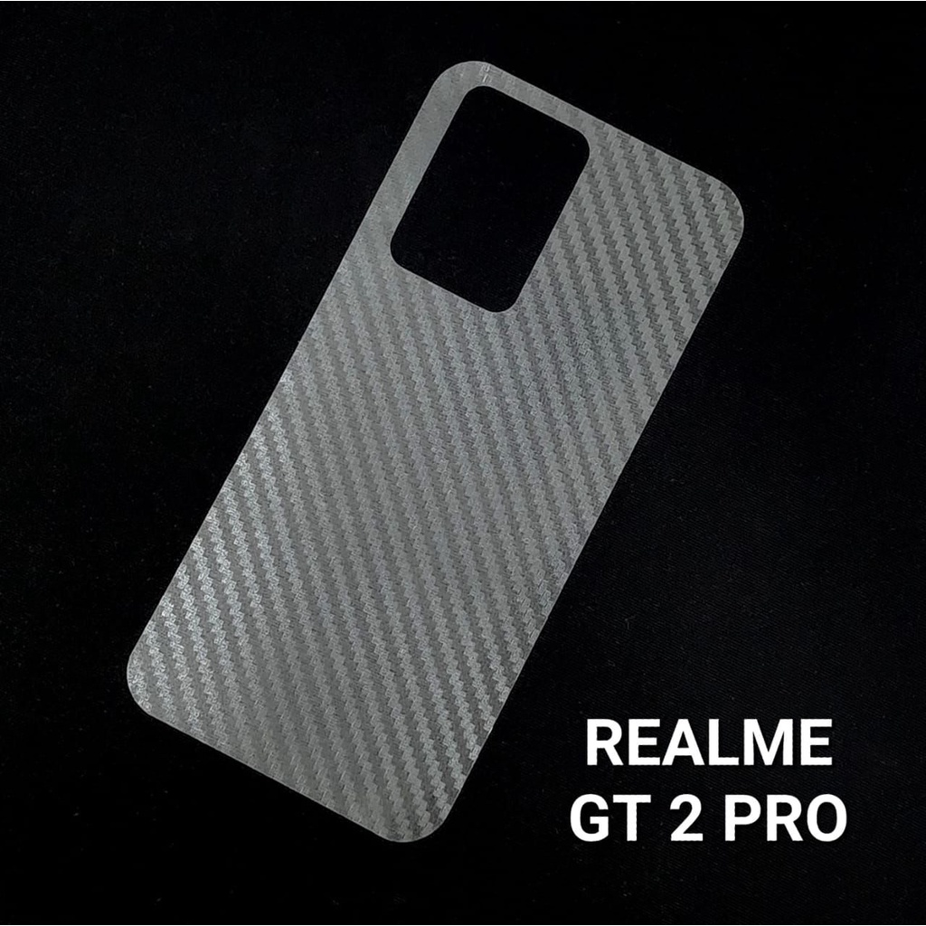 GARSKIN Sticker Carbon Realme GT 2 Pro 6.7 Inchi Skin Carbon Transparan Fiber Protection Back Carbon