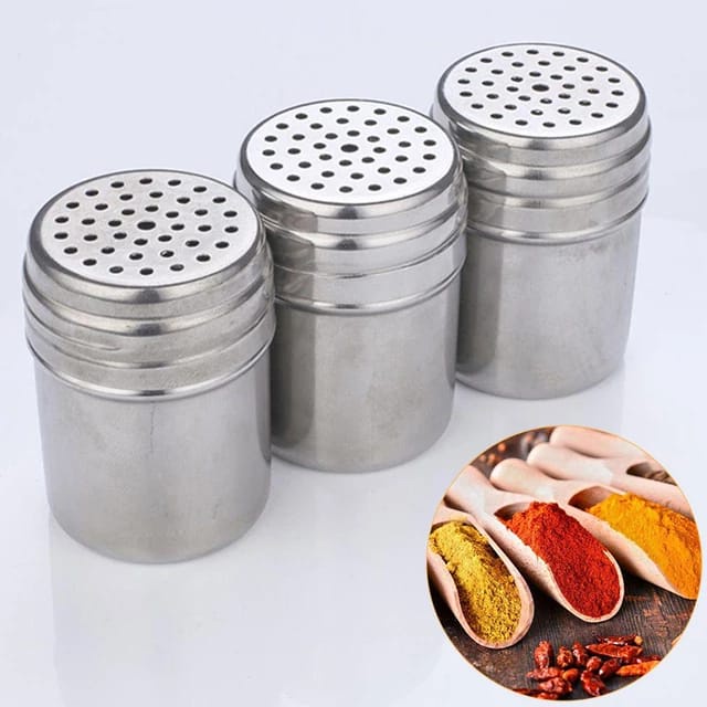 Tempat Bumbu Garam Lada Merica Salt Pepper Bubuk Stainless / Pepper Shaker/ Tempat Bumbu Merica Lada / Tempat Tusuk Gigi / Tempat Bumbu Stainless Serbaguna