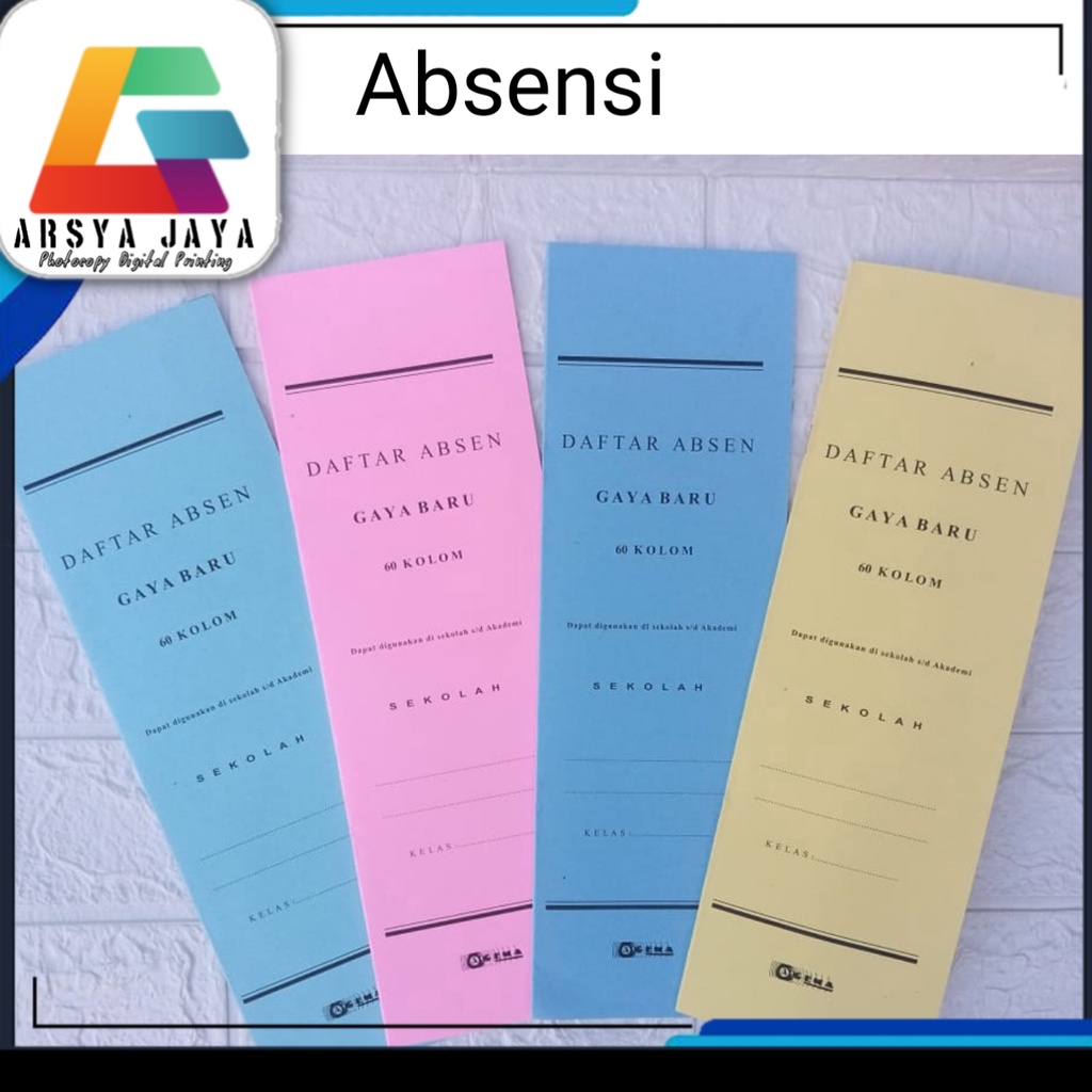 

Buku Daftar Absen | Absensi Kehadiran | Hadir Murid/Siswa/Santri
