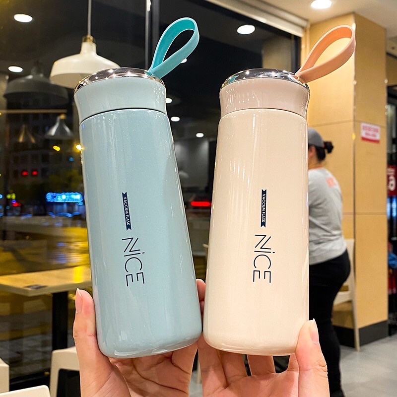 Botol Minum Termos Kaca Tumbler Bening Murah Nice 400ml