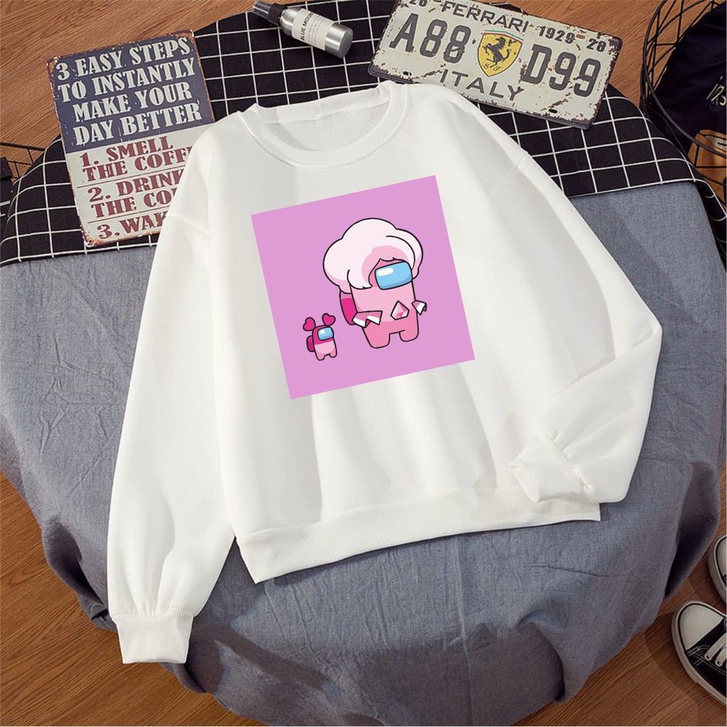 SWEATER WANITA PINKY AMOUNG US - CREWNECK TEBAL LUCU TERLARIS