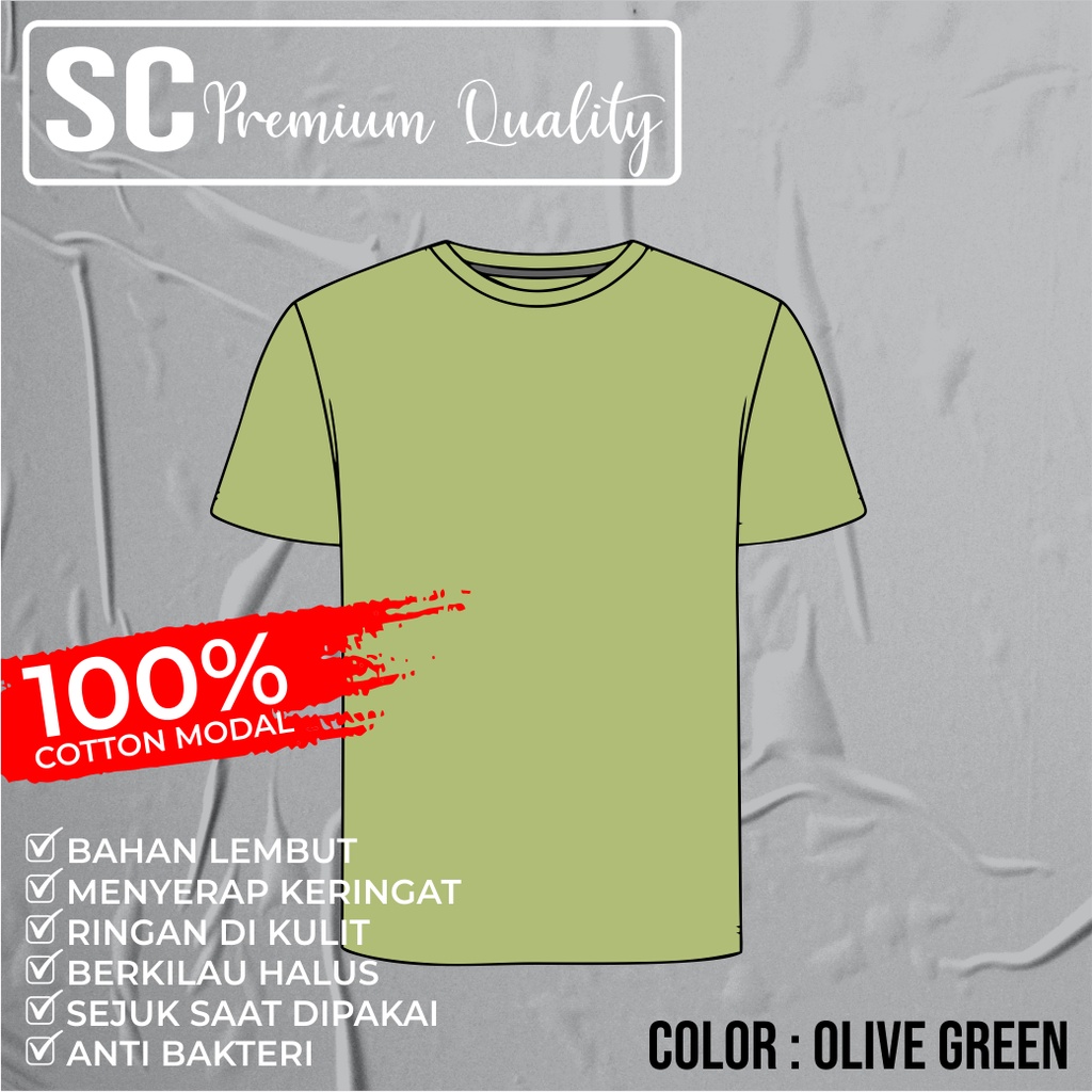 Kaos Polos COTTON MODAL 30S - Olive Green