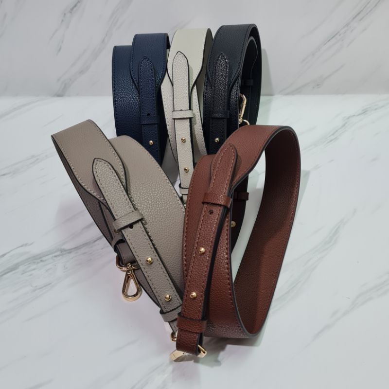 Aster adjustable Grained Leather bag strap / tali tas sling bag kulit
