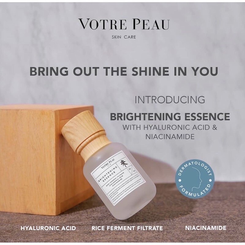 VOTRE PEAU Brightening Essence Indonesia / Skin Care / Niacinamide Hyaluronic Acid Toner Serum Cream