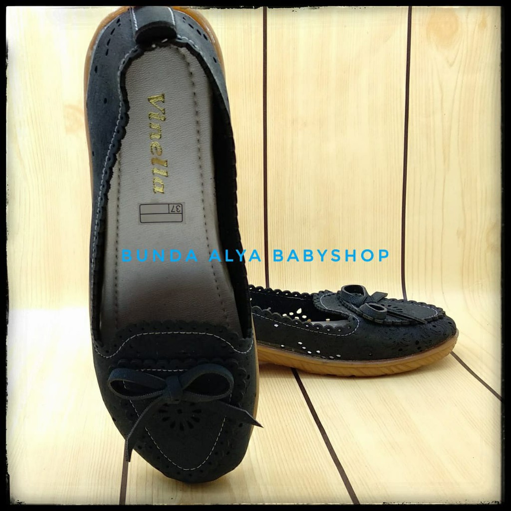 Sepatu Wanita HITAM Size 37 - 40 Sepatu Kerja Wanita - Sepatu Wanita Formal-Sepatu Slip On SALE