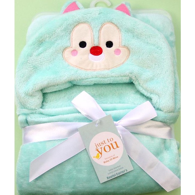 Selimut Bayi Topi Boneka / Selimut Bayi Karakter Fleece-Chipmunk