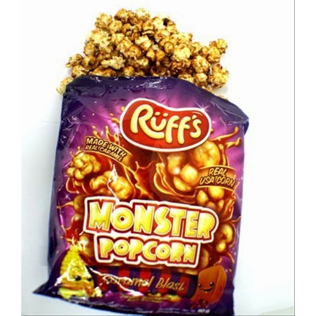 Popcorn Caramel Blast Ruffs Monster Popcorn 80 gr | Popcorn Manis