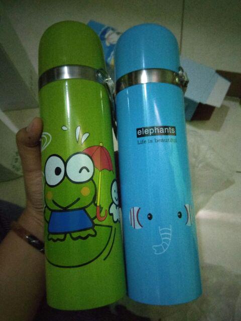 Gambar Botol Kosong  299gr HIHI F312 NEW Termos ANIMAL Stainless 500Ml Tali 