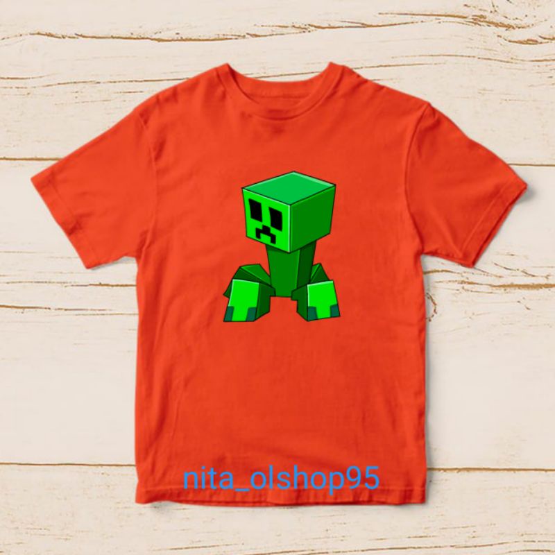 baju minicraft kaos Minecraft zombie