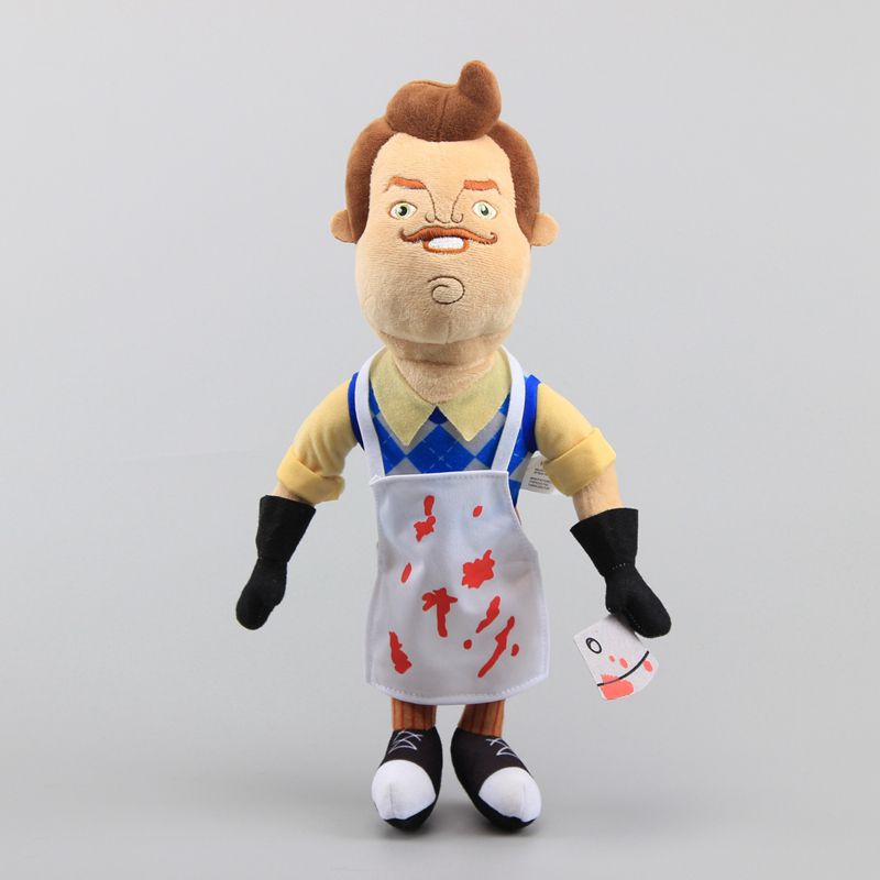 40cm 5 Hello Neighbor Flashlight Butcher Neighbor Plush Figure Toy Stuffed Doll