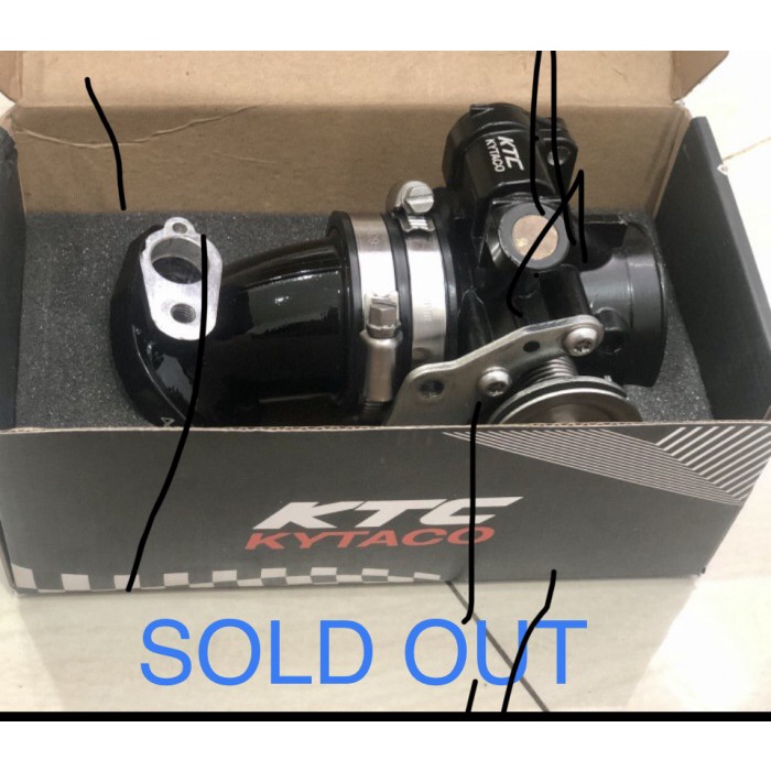 {duniastore} TB Throttle Body 40mm KTC Custom Manifold Yamaha Xmax Like New Diskon