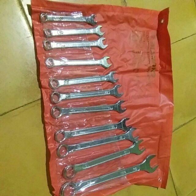 Kunci Ring Pas Set 11 Pcs 8-24mm Alat Perkakas Komplit