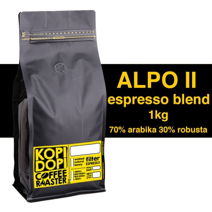 

kopi-biji- biji kopi bubuk espresso blend alpo ii 70:30 1kg 1 kg - biji utuh -biji-kopi.