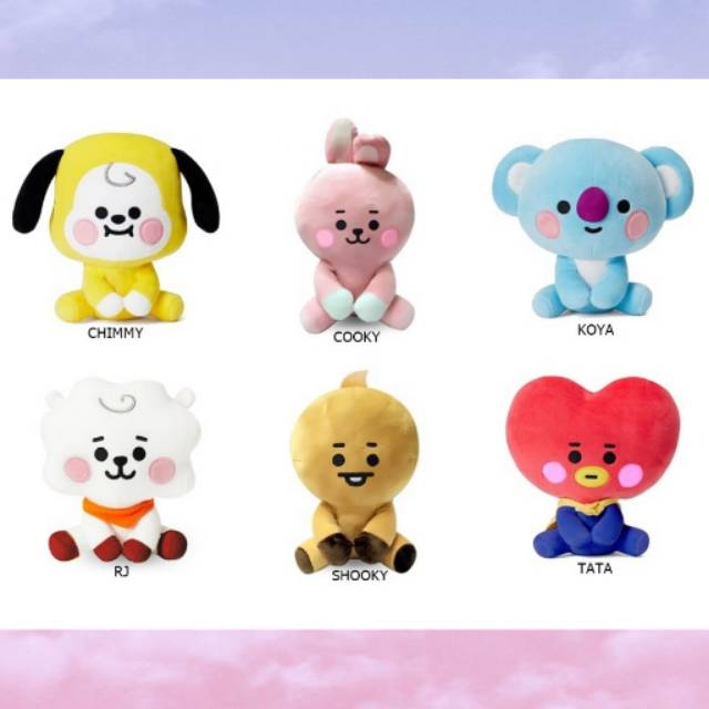 Boneka BTS  Cute Baby Sitting BT21 Unofficial Murah 