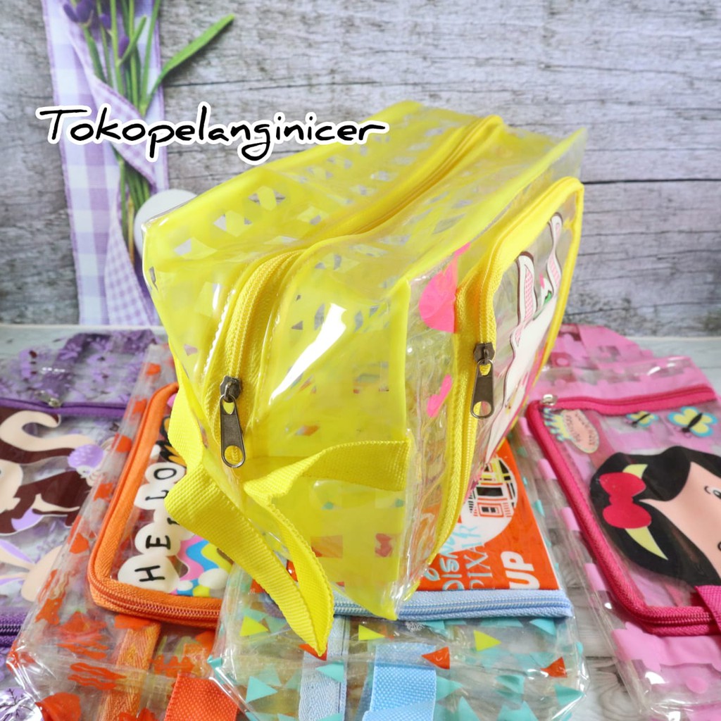 Tas Pouch Kosmetik Travel Organizer Penyimpanan Make UP Serbaguna Tokopelanginicer