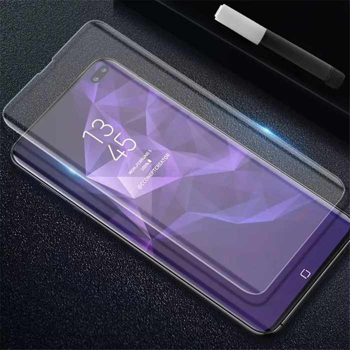 s7 edge s8 s8+ s9 s9+ note 8 note 9  note 10 note 10+ Samsung UV TEMPERED GLASS Curve Full Glue nano