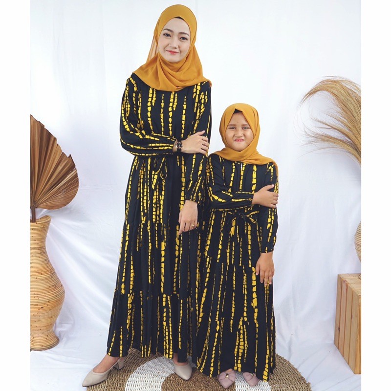 GAMIS COUPLE IBU DAN ANAK GAMIS ADEM DAN RINGAN