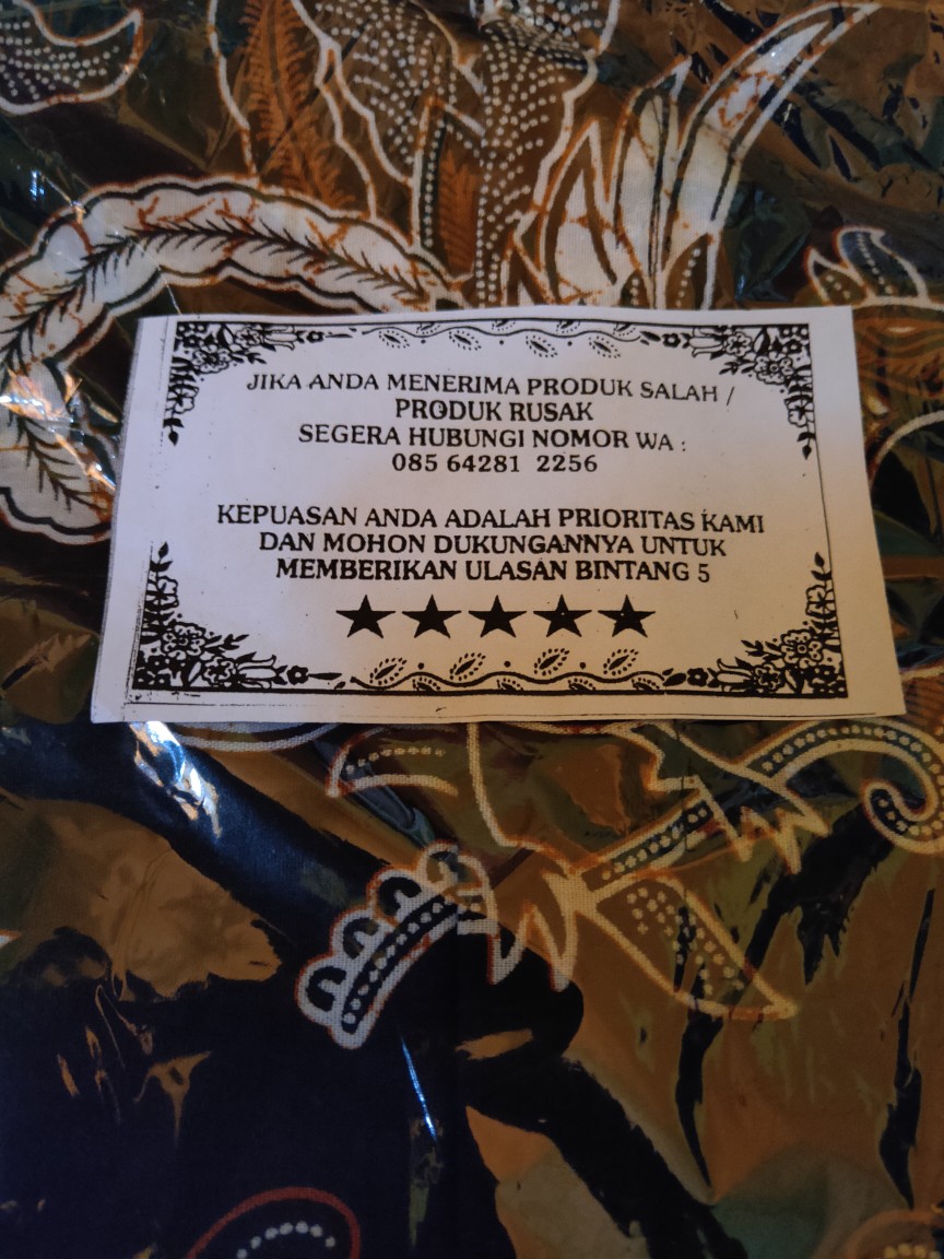 Kemeja Batik Pria Distro Batik Motif Ayam Ketawa M L Xl