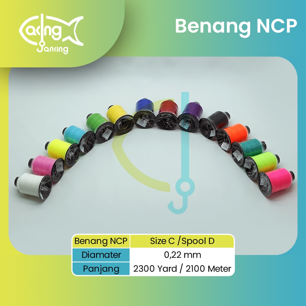 BENANG NCP WRAPPING JORAN / SIZE C / 2300 YARD ± 2100 METER / DIAMETER 0.22 MM / SPOOL D
