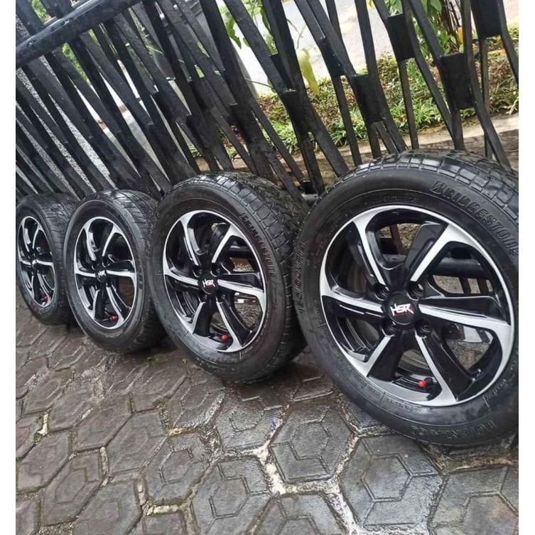 4 Velg R14 PCD 100+Ban 175/65 agya ayla karimun sigra calya sirion classy brio mobilio jazz yaris