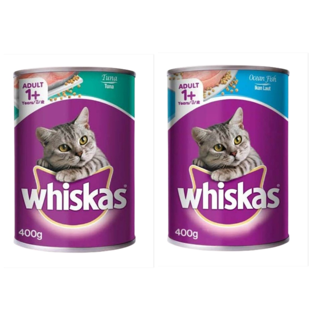 Whiskas Kaleng 400gr Tuna Ocean Fish Makanan Kucing Basah 400 gr gram