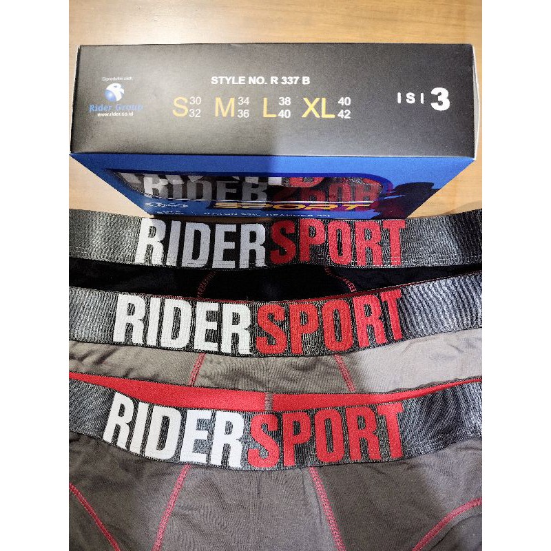 CELANA DALAM RIDER SPORT PRIA ART 337  , CD RIDER SPORT 1 pack isi 3 PCS, ORIGINAL, ASLI, NYAMAN