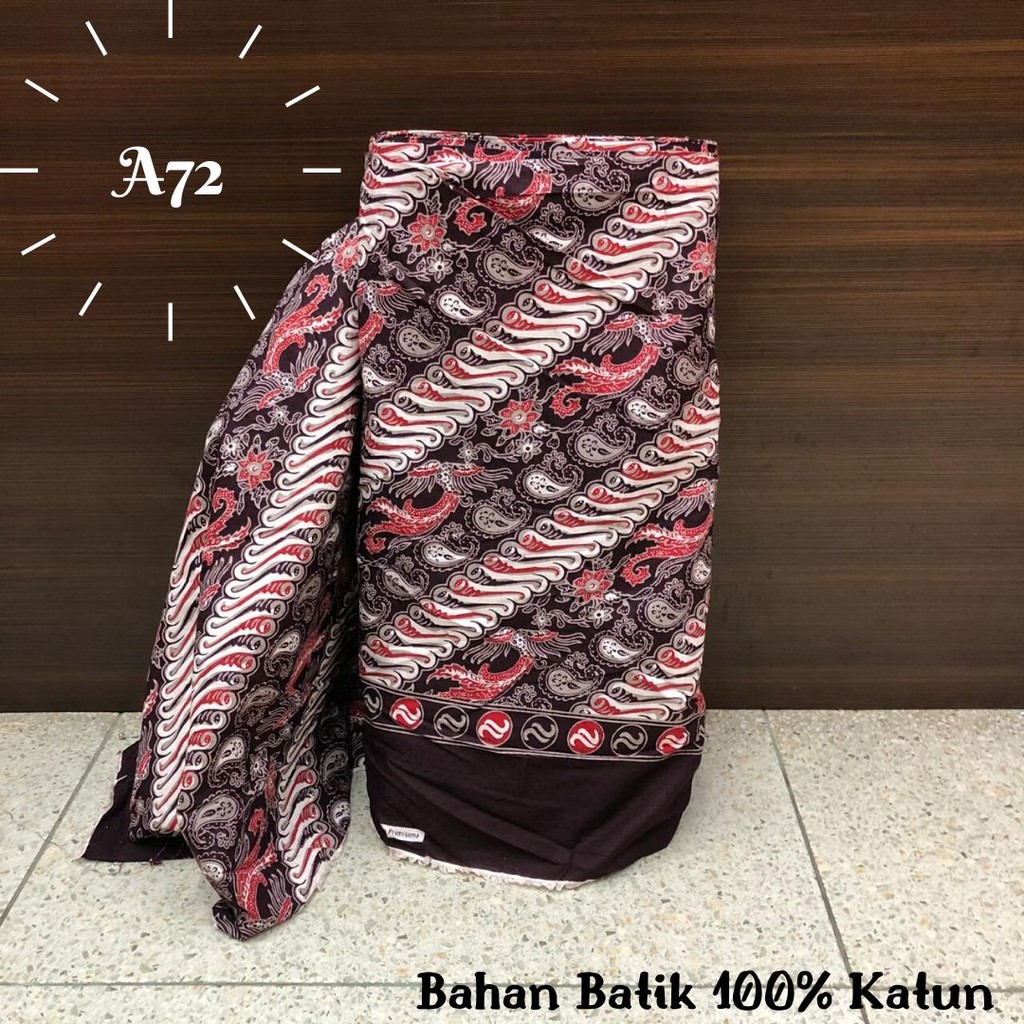 [A72] KAIN BATIK KATUN METERAN/ KAIN BATIK SERAGAM/ BATIK INDONESIA/ KAIN BATIK CAP/ KAIN BATIK KATU