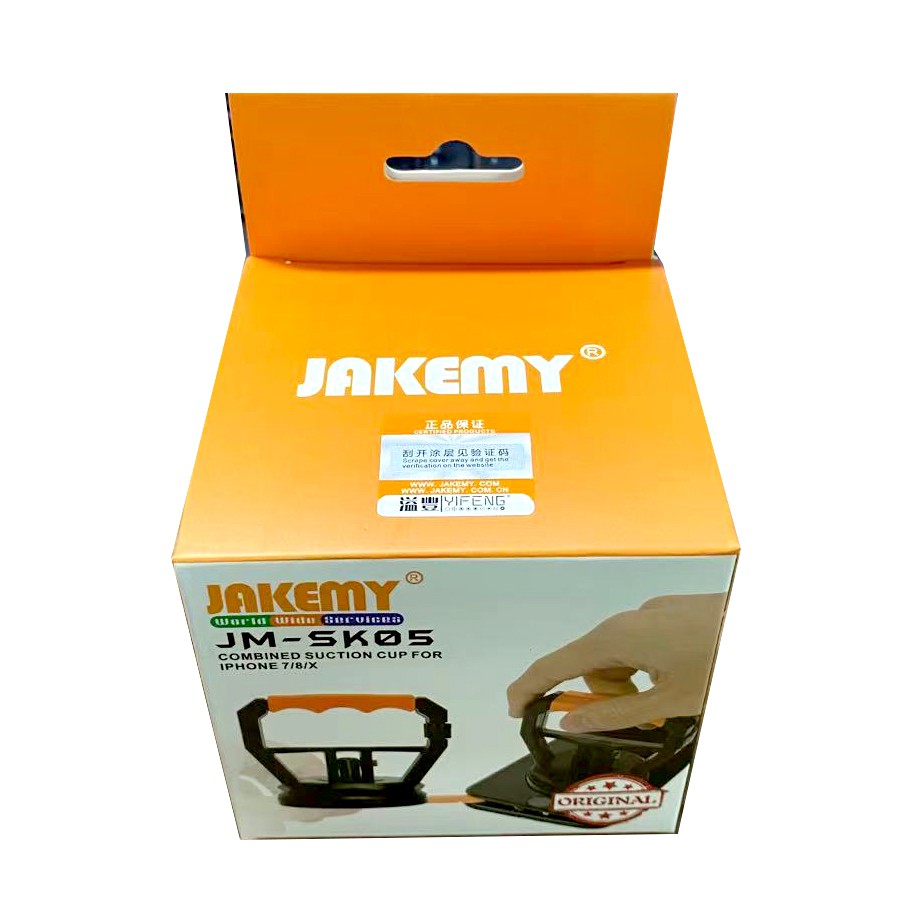 Jakemy Powerful Suction Bracket Alat Pembuka Layar Smartphone - JM-SK05 - Black/Orange