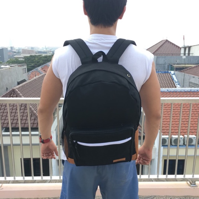 Tas ransel punggung backpack sekolah kuliah kerja kanvas