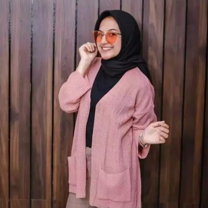PROMO !! VEGGA CARDI - Cardigan Long Belle Outer Oversize-Dusty