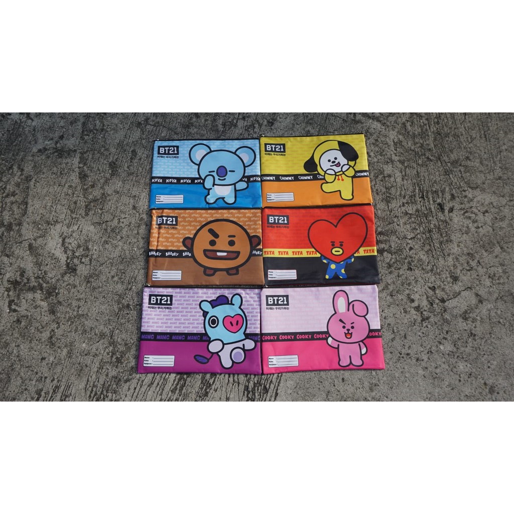 MAP KANVAS PREMIUM FILE HOLDER UKURAN KERTAS A4 KARAKTER BTS BT21 LUCU KPOP KOREA BANGTAN BOYS ARMY