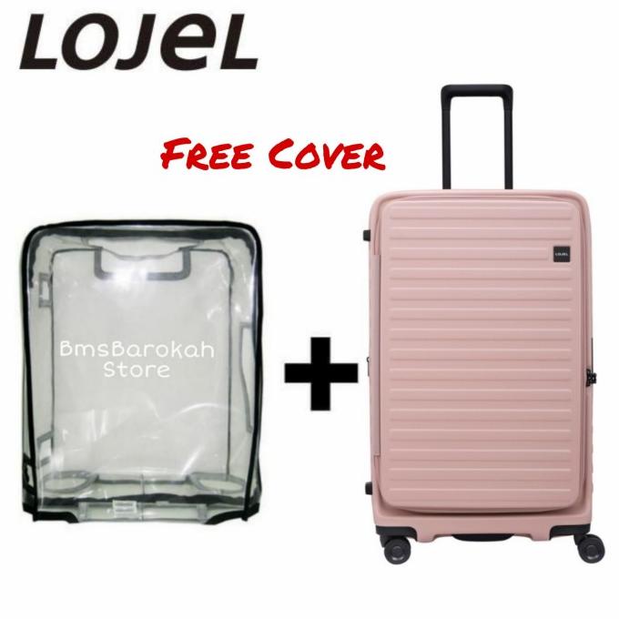 Bundling Lojel Cubo Fit Koper Hardcase Large Rose Pink + Cover