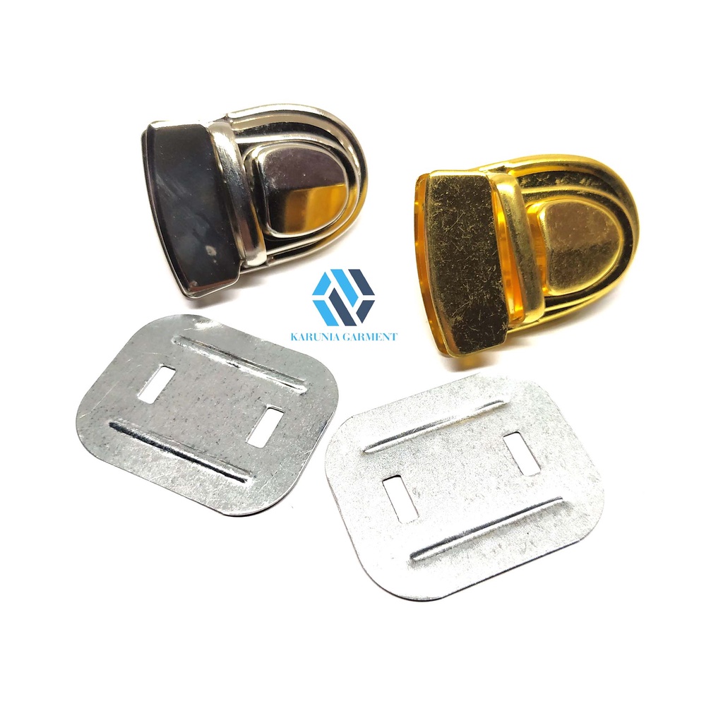 KUNCI SODOK BUCKLE 3.0 X 4.0 CM BAHAN BESI SELOT TALI WEBBING TAS DOMPET SANDAL SATUAN