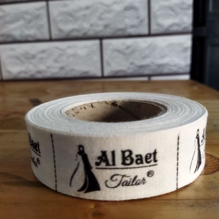 

label baju/labelhoodie/label topi/pita label katun 2,5 cm/label sablon/sablon