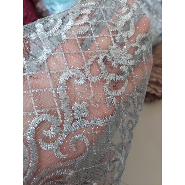 kain tulle bordir elisaab/kain kebaya