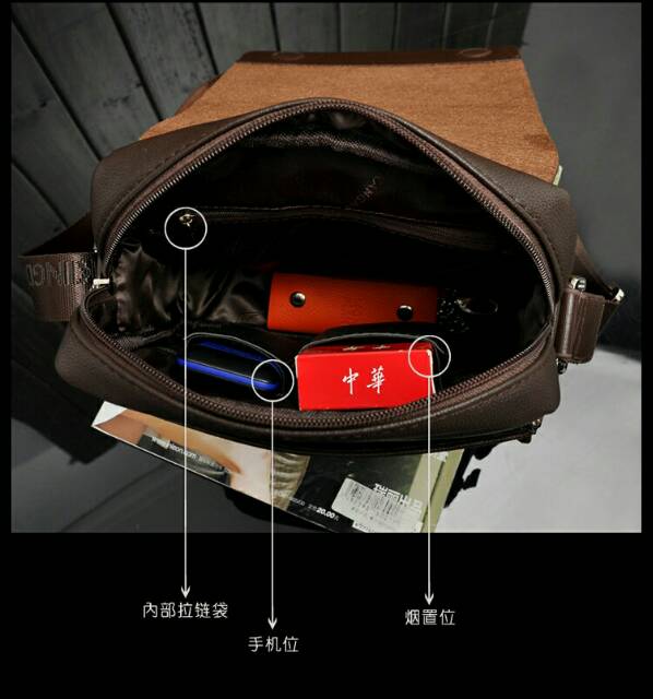 Tas Selempang Kangaroo Tas Kulit Import Pria