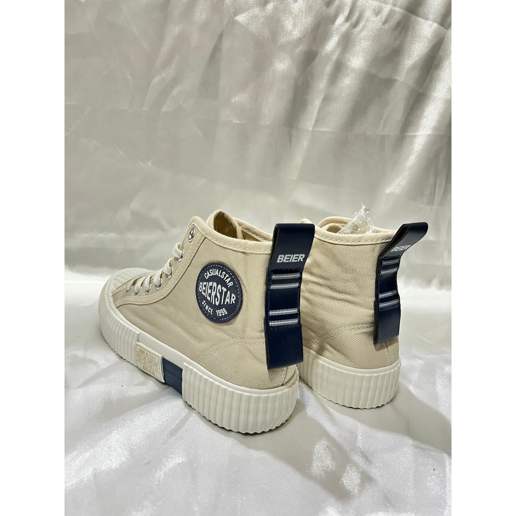 IMPORT Sepatu Wanita Sneaker Canvas Tinggi Wanita Casual Size 35-40 BEIER STAR NORMAL-BEIGE