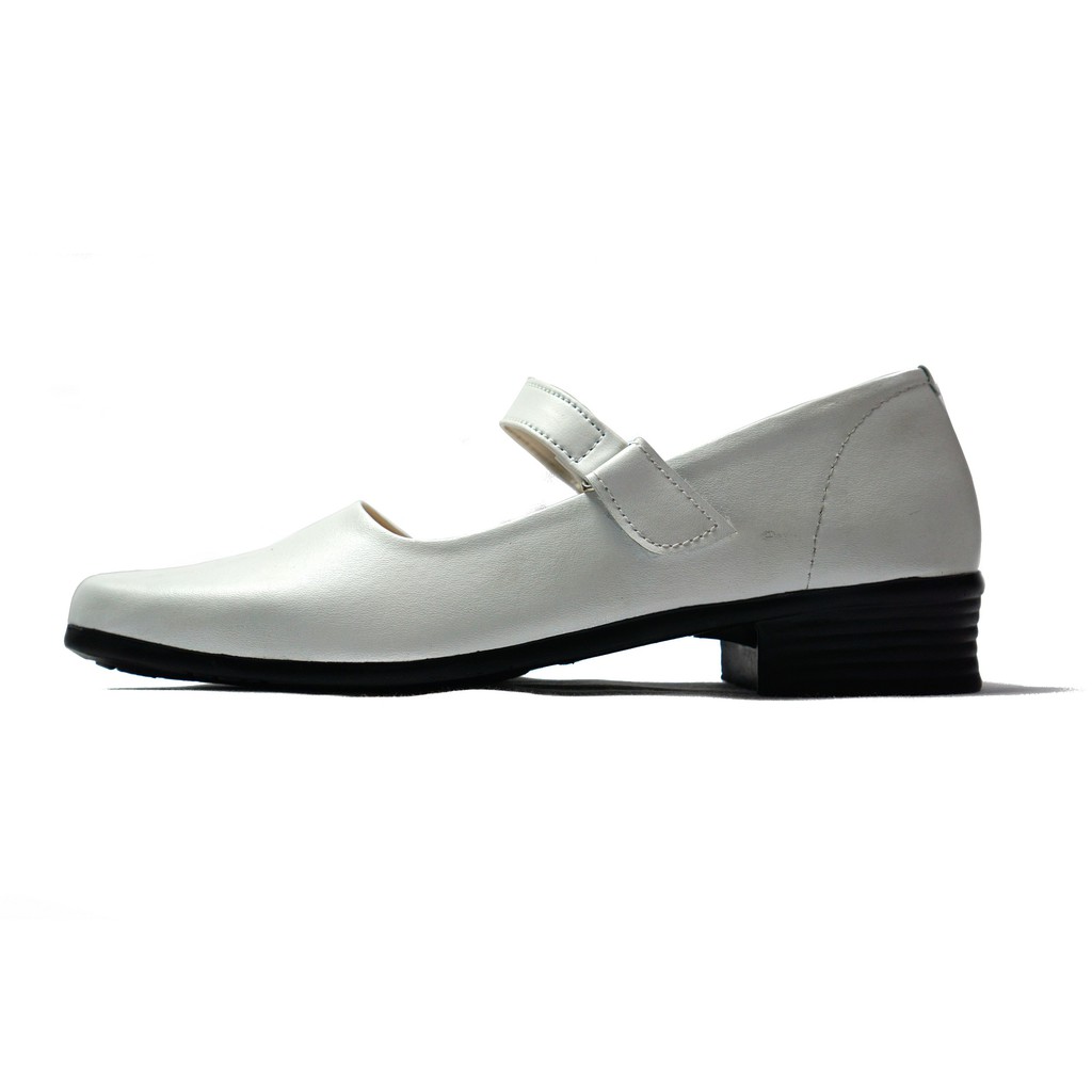HQo Sepatu Pantofel Wanita Putih Raisa / Sepatu Perawat Putih / Sepatu Kerja Wanita / Pantofel Wanita Putih Bertali / Sepatu Akper Wanita / Sepatu Selop Akper Putih / Sepatu Bidan Putih / Spatu Selop Putih / Sepatu Slop Putih Perempuan / Spatu Slop Wanita