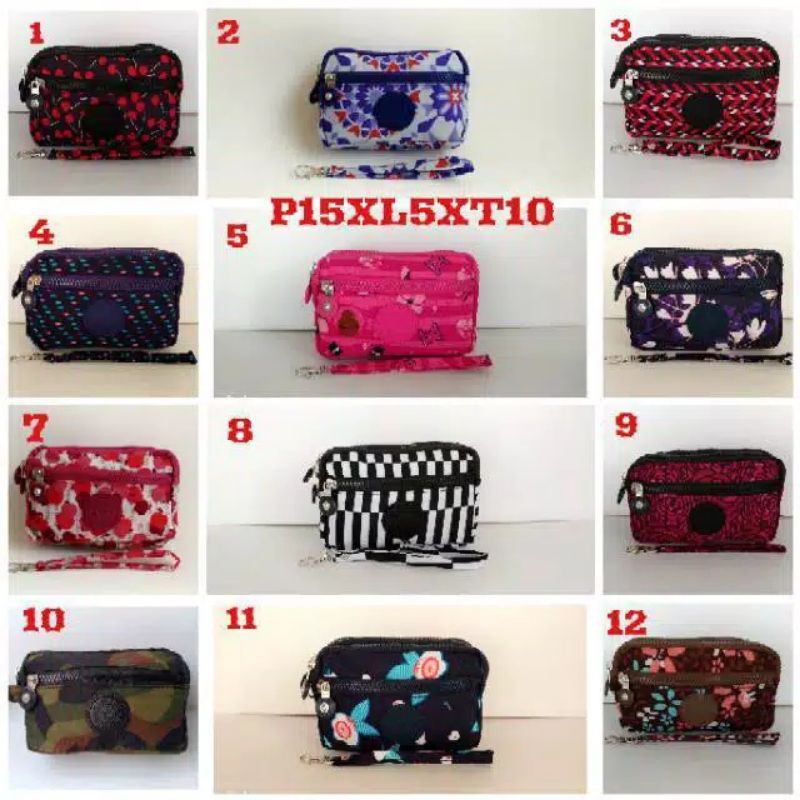 Dompet Hp Kipling Motif 4 Slet ada tali panjang