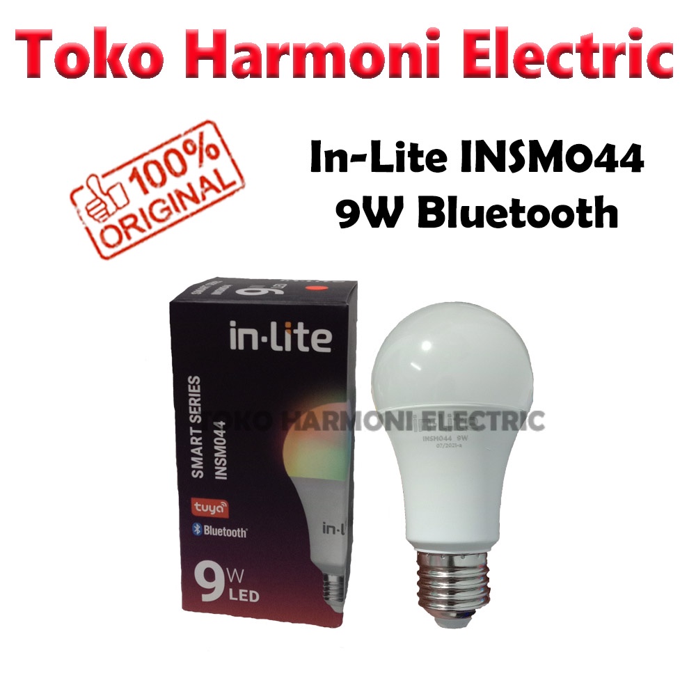 Lampu LED INLITE Bohlam LED IN LITE LED Bulb BLUETOOTH 9W INSM044 9 W