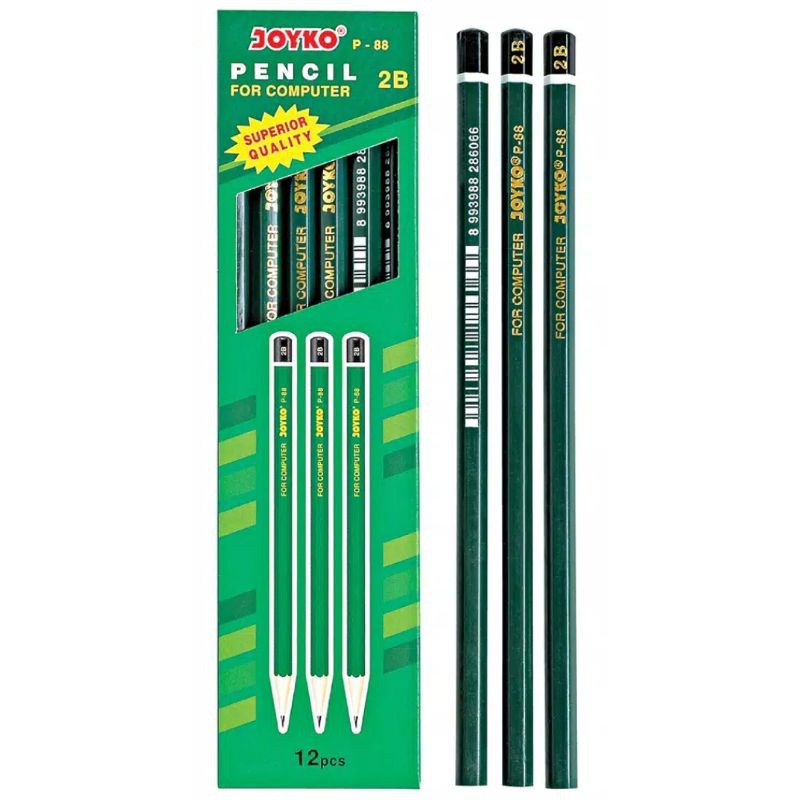 

HARGA GROSIR (1KOTAK/12PCS ) PENSIL 2B JOYKO /Pensil 2B Joyko P-88 GROSIR