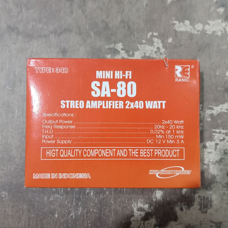 Mini Hi-Fi SA-80 streo Amplifier 2x40 watt