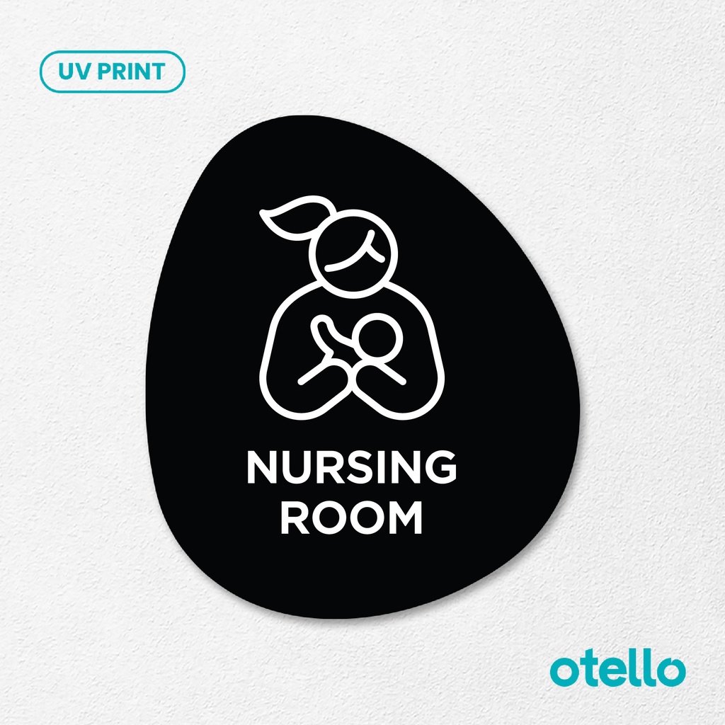 Nursing Room Sign Board Akrilik Tempel Sign Dinding Sticker Papan Label Acrylic Restoran Dinding Petunjuk Toko Cafe