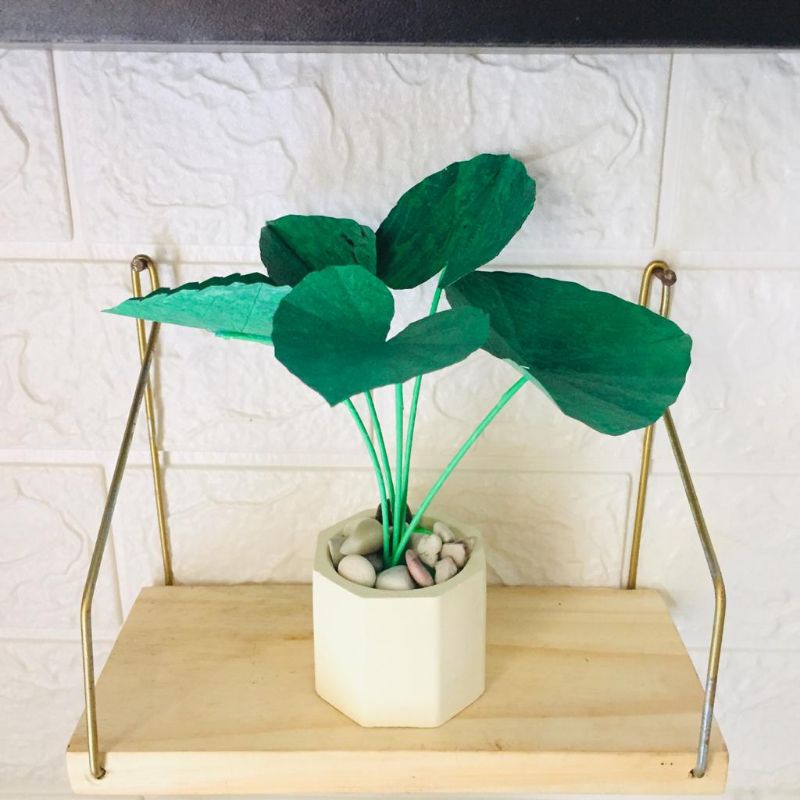 PROMO Bunga Plastik 1 set Pot+Batu | Bunga Keladi plastik | Bunga Palsu | Bunga hias | Tanaman Hias