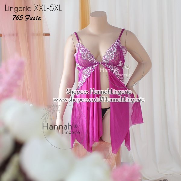 Original Lingerie XXL XXXL 4XL 5XL Baju Tidur Seksi Lingerie Wanita Bigsize Lingerie Big Size Hanako